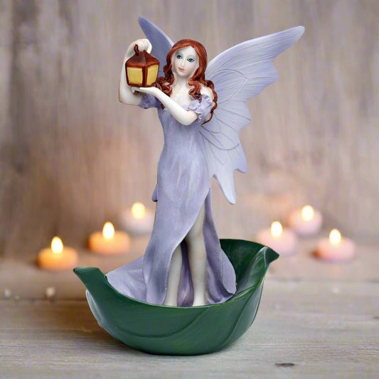 Lilac Fairies - Light of the Forest Fairy Ornament Figurine