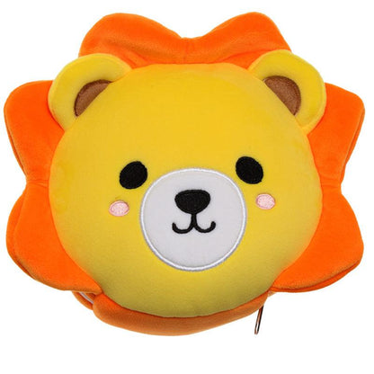 Lion Relaxeazzz Plush Round Kids Travel Pillow & Eye Mask Set