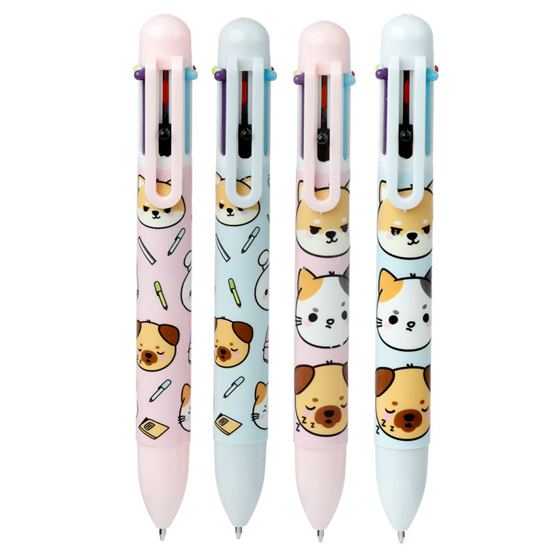 Fluffy Plush Lined Notebook - Adoramals Octopus with Multi Colour Pen