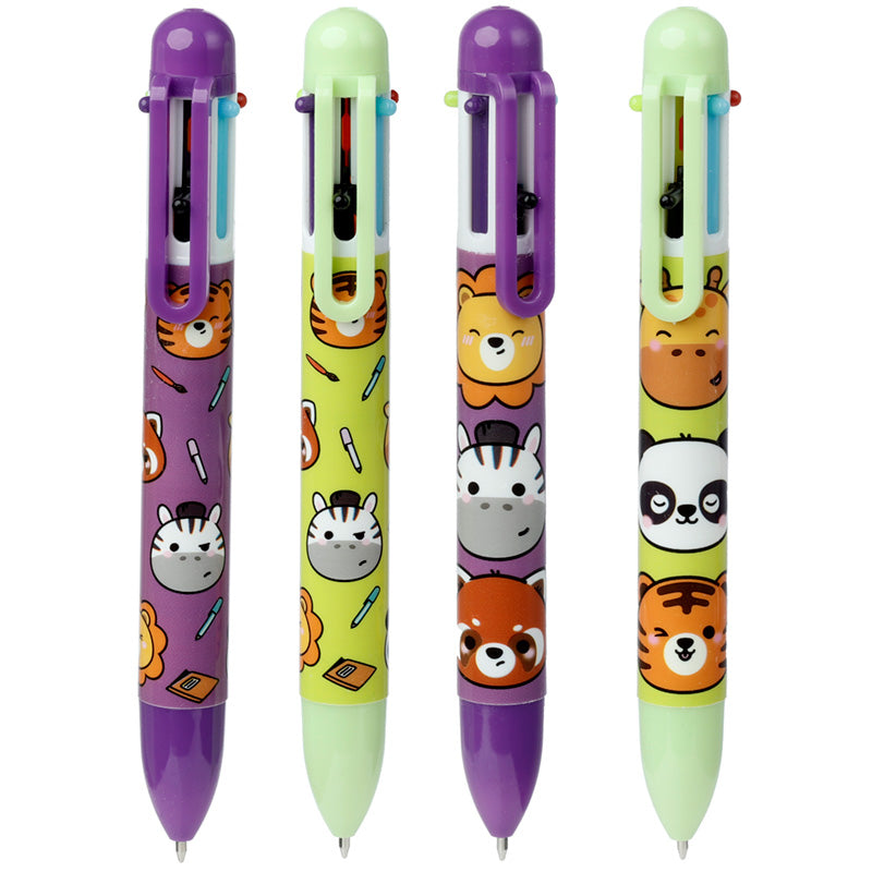 Fluffy Plush Lined Notebook - Adoramals Octopus with Multi Colour Pen