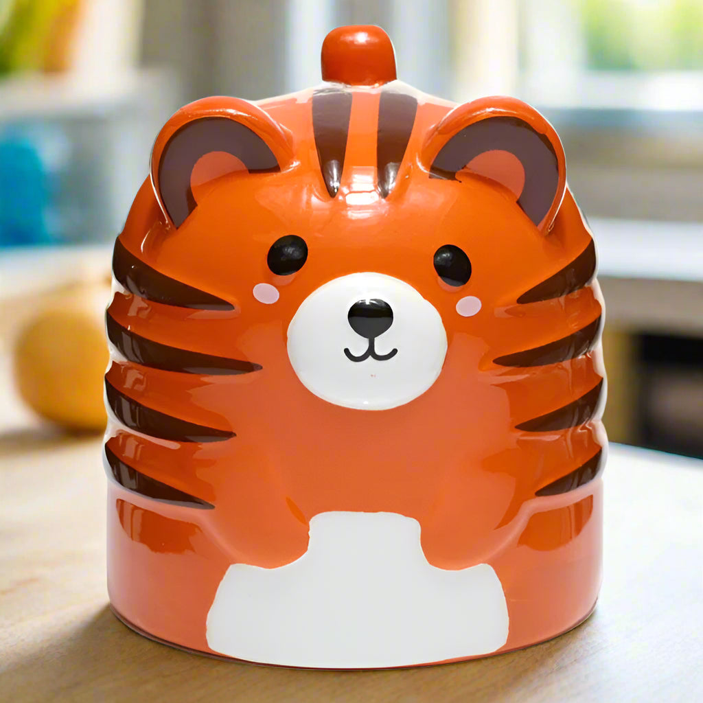 Orange Adoramals Tiger Upside Down Ceramic Mug