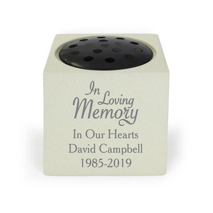 Personalised In Loving Memory Memorial Vase Rose Bowl Ornament