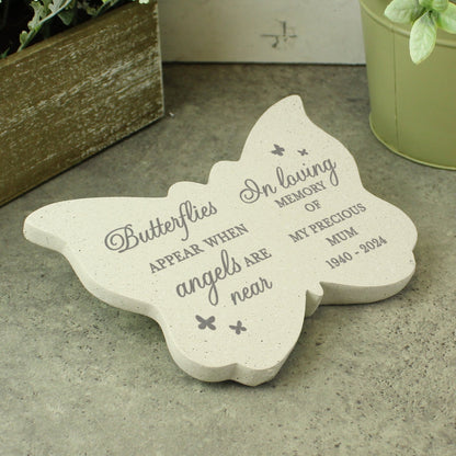 Personalised Butterflies Appear When..Memorial Butterfly Graveside Plaque