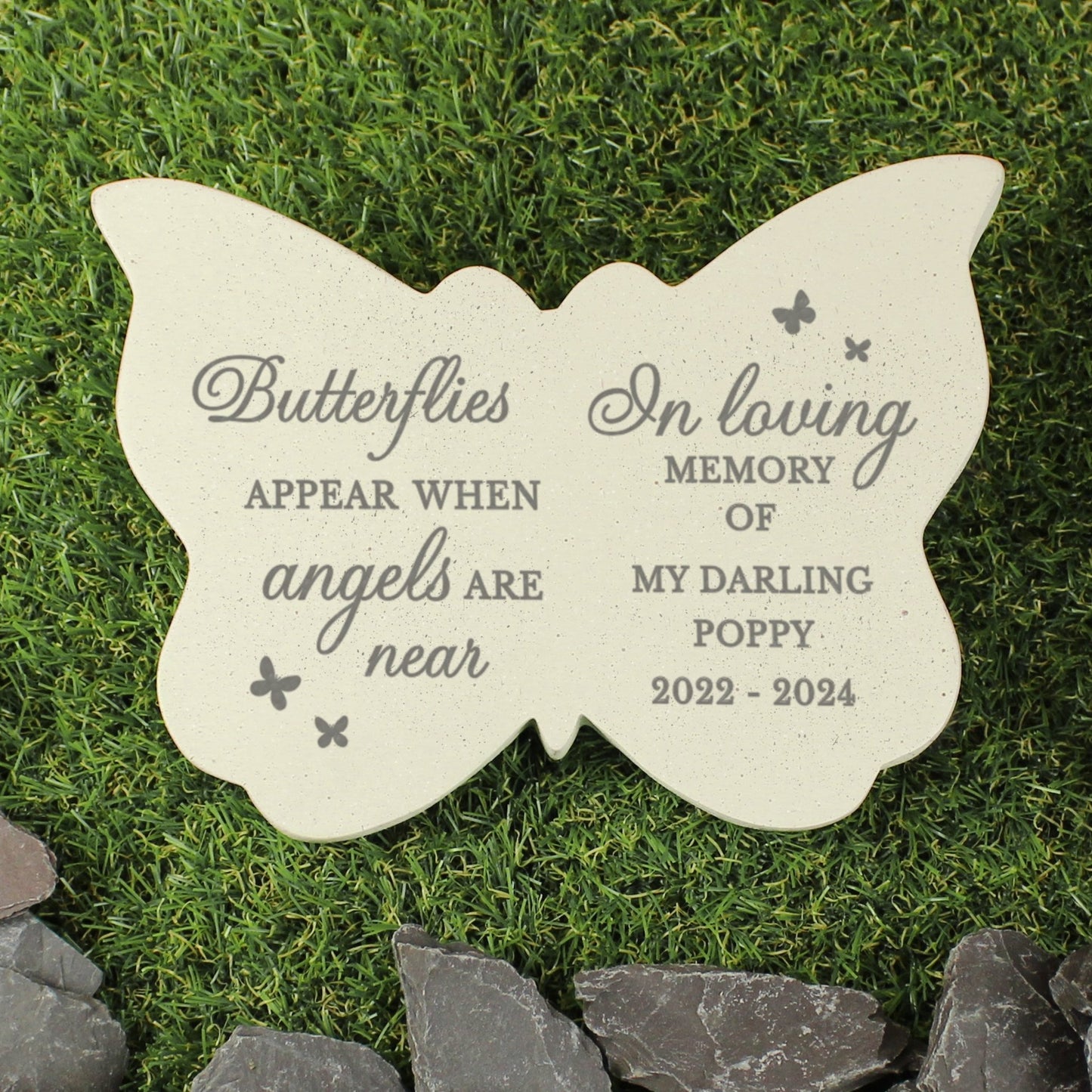 Personalised Butterflies Appear When..Memorial Butterfly Graveside Plaque
