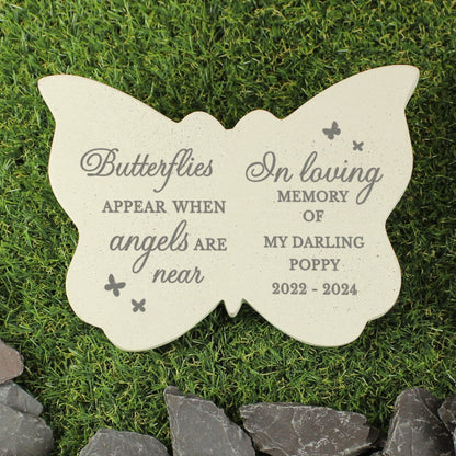 Personalised Butterflies Appear When..Memorial Butterfly Graveside Plaque