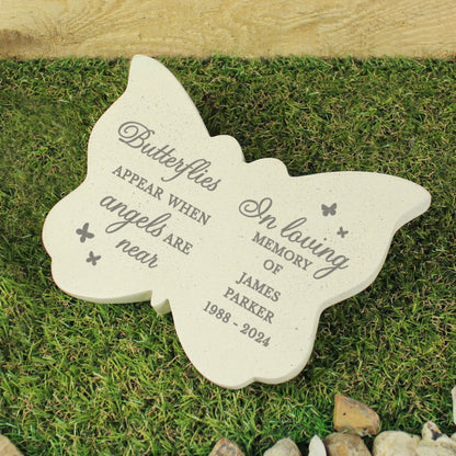 Personalised Butterflies Appear When..Memorial Butterfly Graveside Plaque