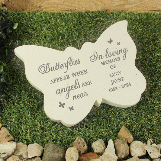 Personalised Butterflies Appear When..Memorial Butterfly Graveside Plaque