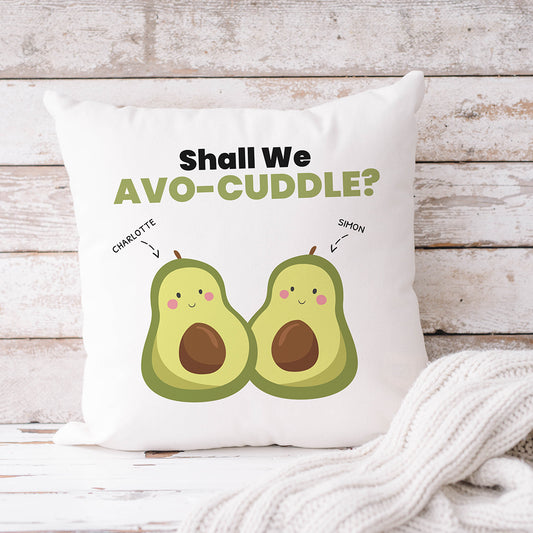 Personalised Couples Shall We Avo-Cuddle Cushion Cover