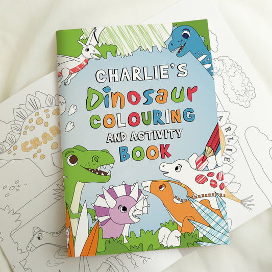 Personalised Dinosaur Colouring and Activity Book