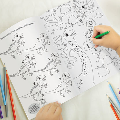 Personalised Dinosaur Colouring and Activity Book