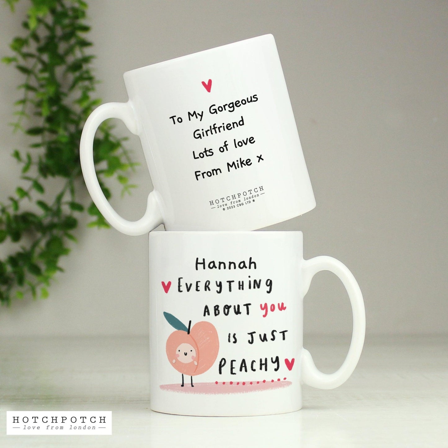 Personalised Just Peachy Ceramic Funny Cute Mug Gift