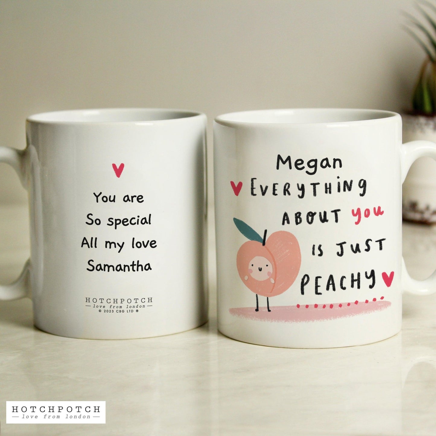 Personalised Just Peachy Ceramic Funny Cute Mug Gift