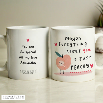 Personalised Just Peachy Ceramic Funny Cute Mug Gift