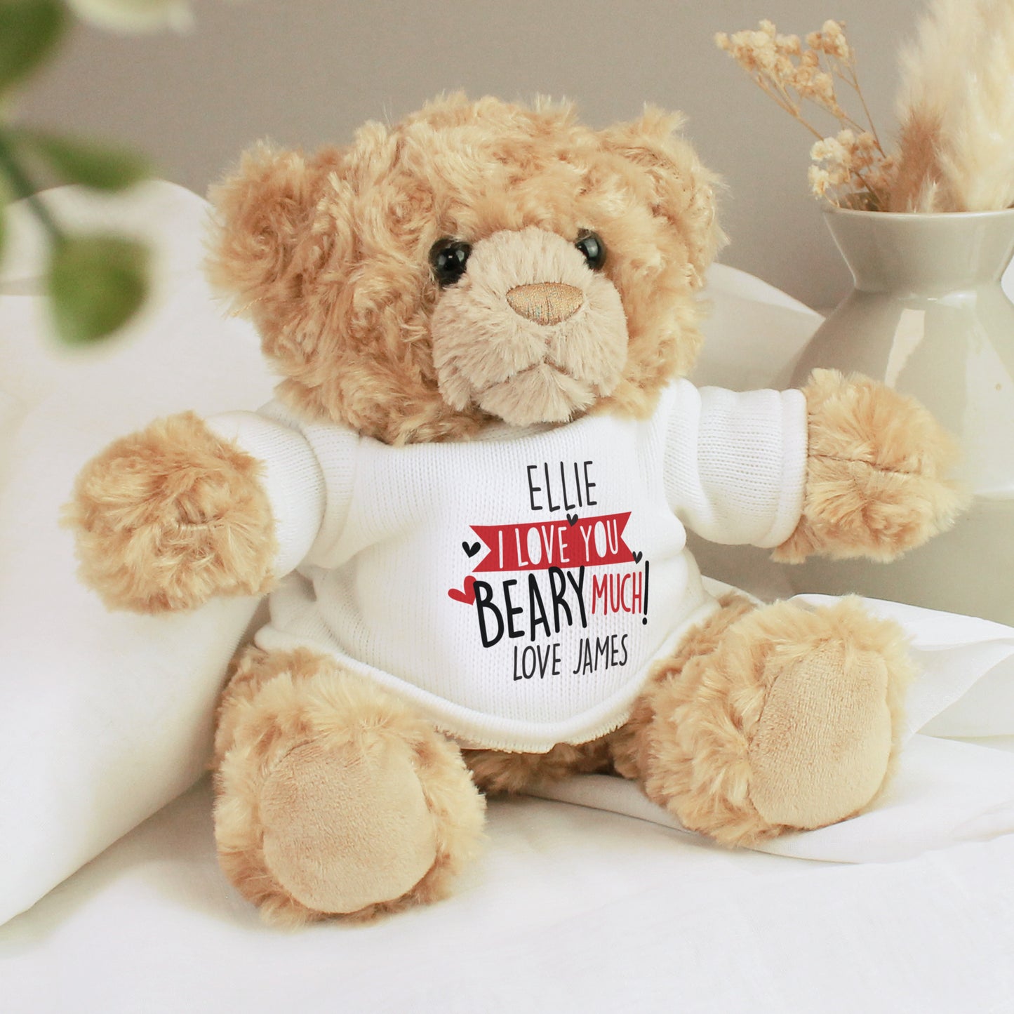 Personalised Love You Beary Much Plush Teddy Bear Gift