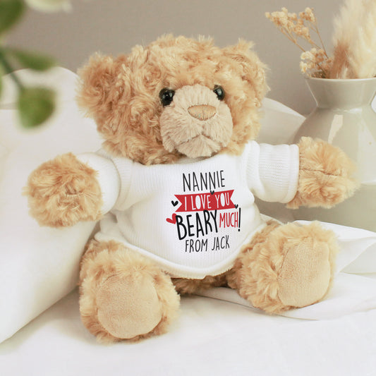 Personalised Love You Beary Much Plush Teddy Bear Gift
