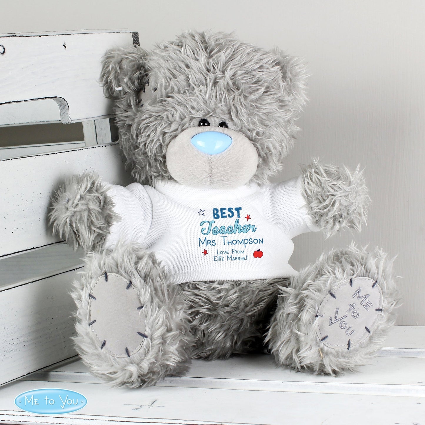 Personalised Message Plush Grey Me to You Bear Best Teacher Gift