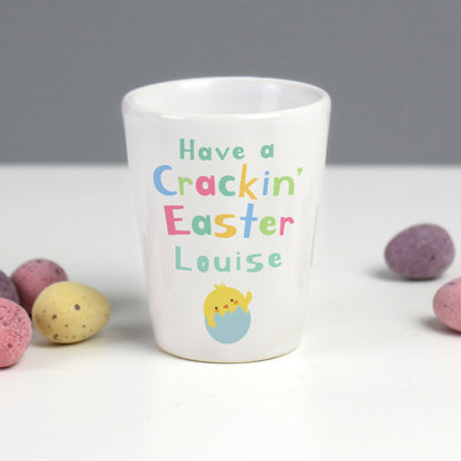 Personalised Name Have A Cracking Easter Ceramic Egg Cup