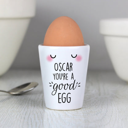 Personalised Name You're A Good Egg Ceramic Egg Cup
