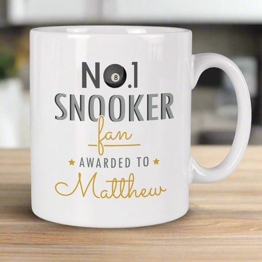 Personalised No.1 Snooker Fan Award 8 Ball Ceramic Mug