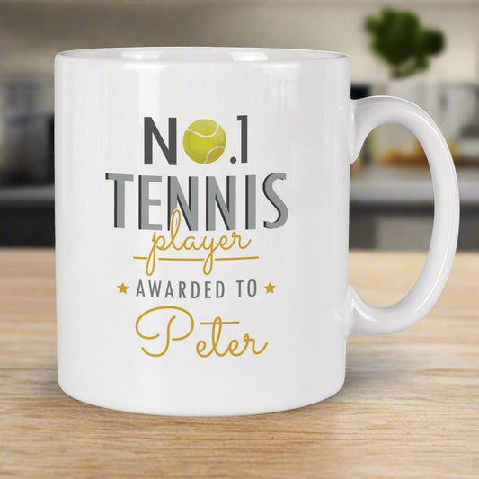 Personalised No.1 Tennis Player Award Ceramic Mug