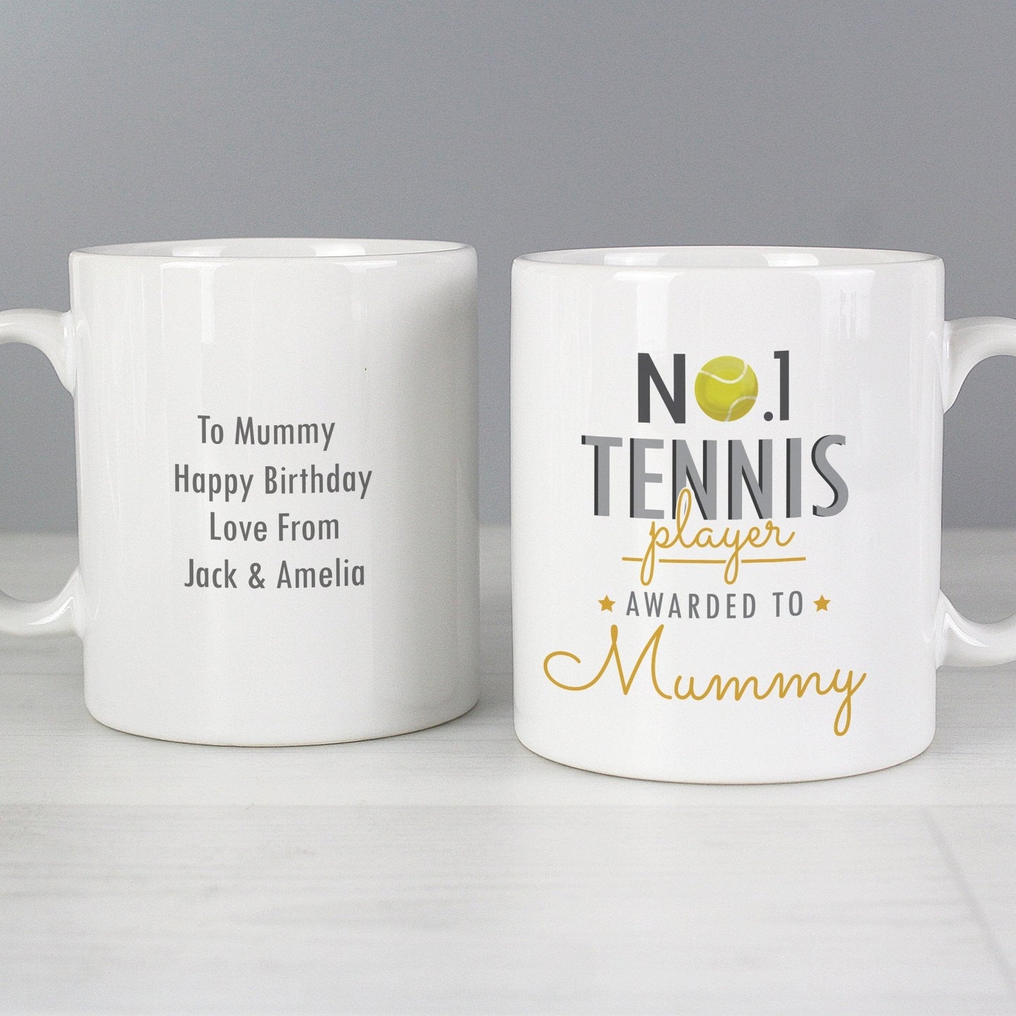 Personalised No.1 Tennis Player Award Ceramic Mug