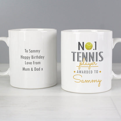 Personalised No.1 Tennis Player Award Ceramic Mug