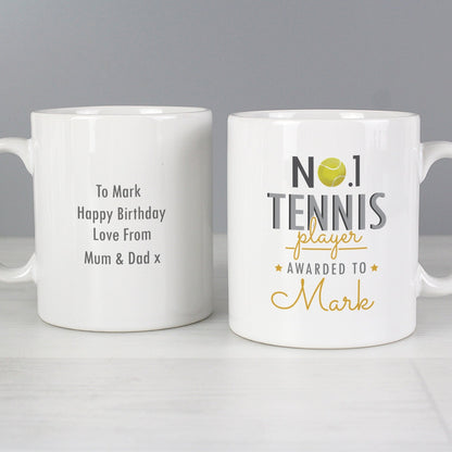 Personalised No.1 Tennis Player Award Ceramic Mug