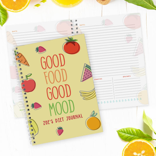 Personalised Softback A5 Food Diary Meal Planner