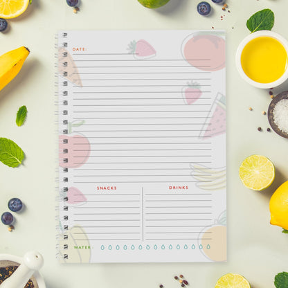 Personalised Softback A5 Food Diary Meal Planner