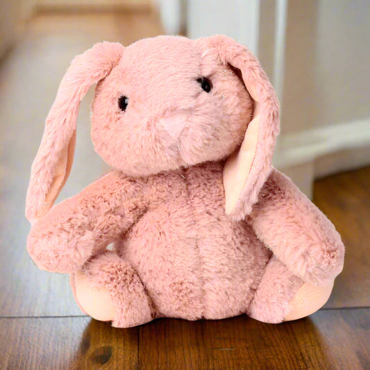 Plush Pink Bunny Rabbit Door Stop Weighted Fabric Stopper