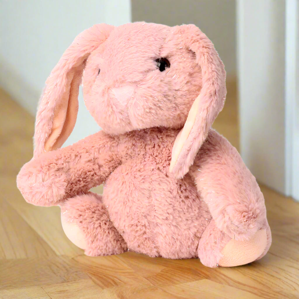 Plush Pink Bunny Rabbit Door Stop Weighted Fabric Stopper