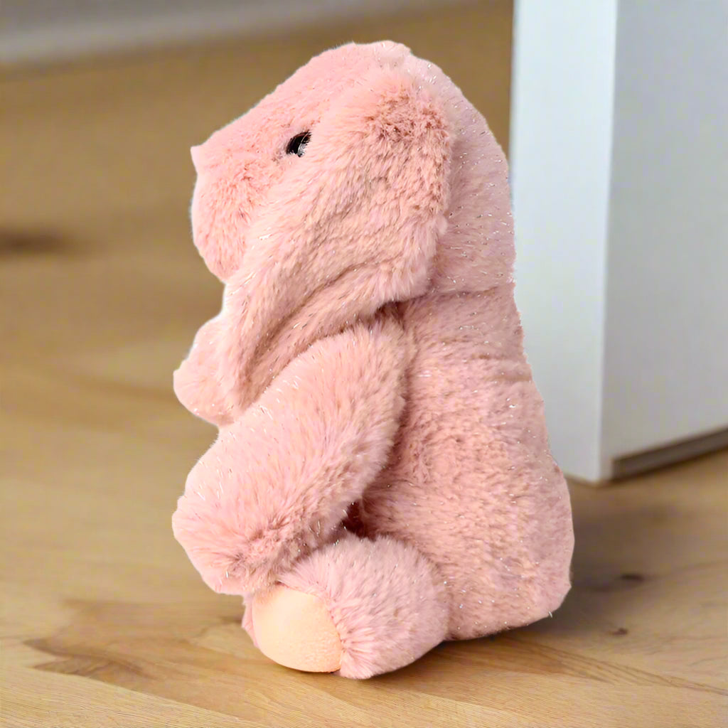 Plush Pink Bunny Rabbit Door Stop Weighted Fabric Stopper