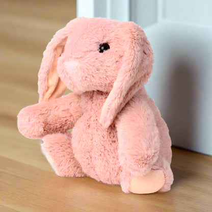 Plush Pink Bunny Rabbit Door Stop Weighted Fabric Stopper