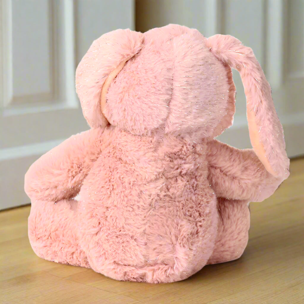 Plush Pink Bunny Rabbit Door Stop Weighted Fabric Stopper