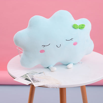 Plush Yellow Sun Pink Blue Cloud Nursery Pillow Sofa Cushion