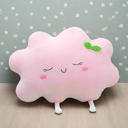 Plush Yellow Sun Pink Blue Cloud Nursery Pillow Sofa Cushion