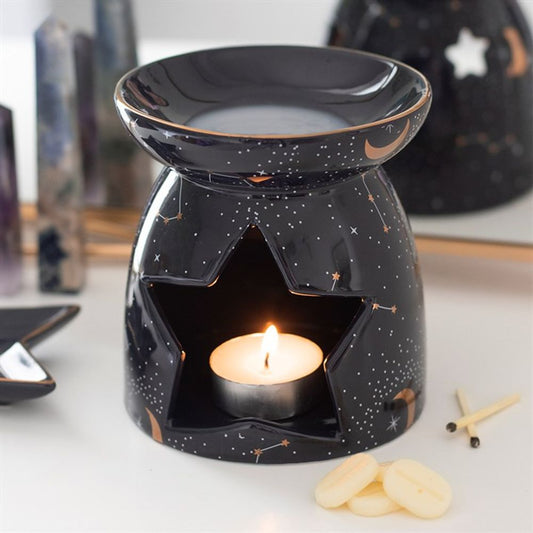 Purple and Gold Constellation Stars Oil Burner