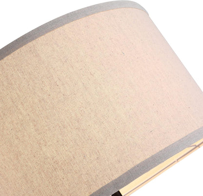 Rubber Wood Cylinder 5ft Tripod Floor Lamp - Cream Beige