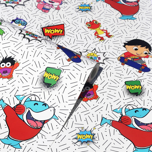 Ryan's World Crew Gus Panda Wallpaper Kids Bedroom Accent Feature Wall