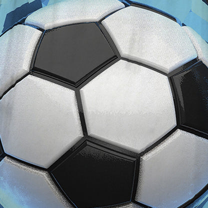 Soft Warm Fleece Blanket Throw - Blue Football Design