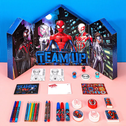 Spiderman Team Up Christmas Advent Calendar Art & Craft Stationery Set