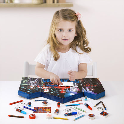 Spiderman Team Up Christmas Advent Calendar Art & Craft Stationery Set