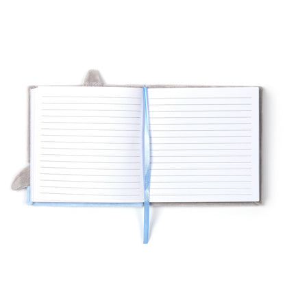 Fluffy Plush Lined Notebook - Adoramals Shark with Multi Colour Pen