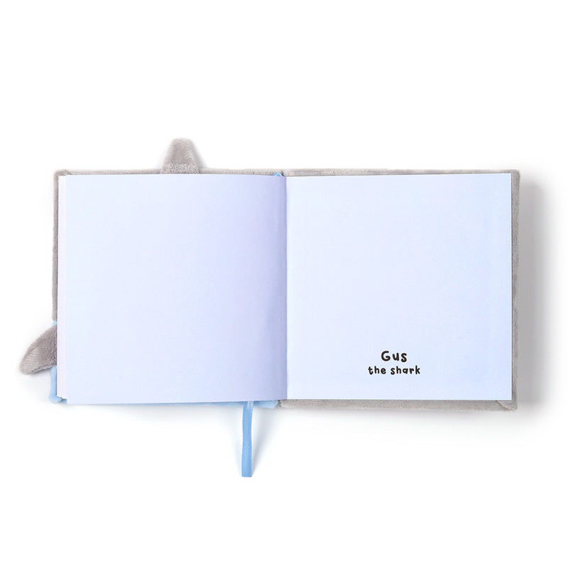 Fluffy Plush Lined Notebook - Adoramals Shark with Multi Colour Pen