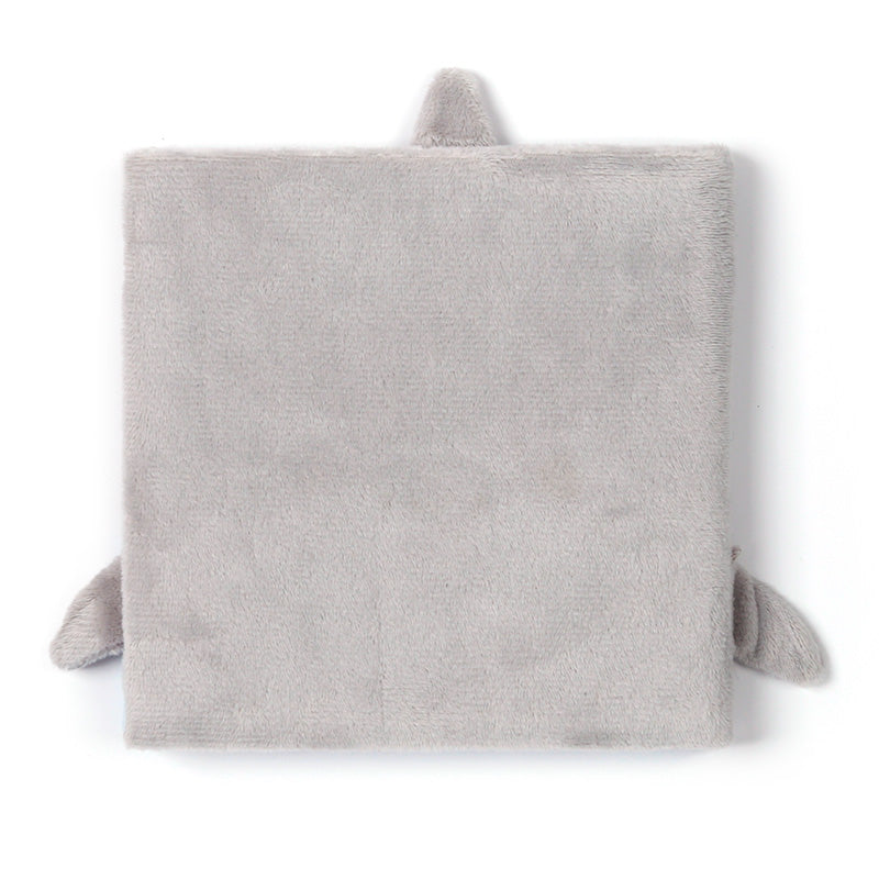 Fluffy Plush Lined Notebook - Adoramals Shark with Multi Colour Pen