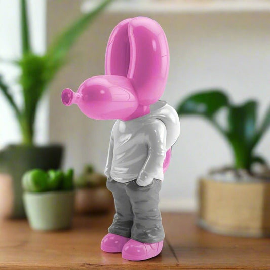 Standing Balloon Dog Animal Ornaments Shelf Figures - Red or Pink