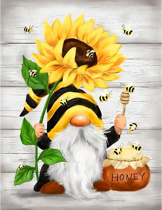 Sunflower Gonk Gnome – 5D Full Drill Diamond Painting DIY Art Kit