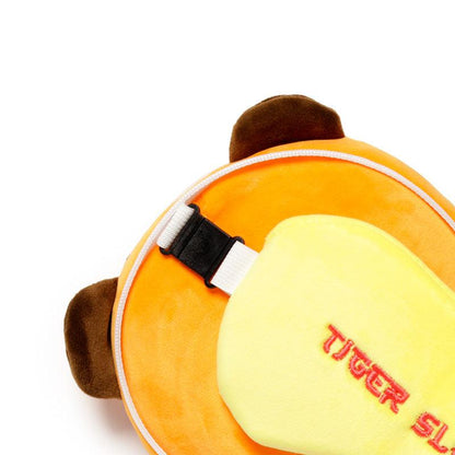 Tiger Relaxeazzz Round Plush Kids Travel Pillow & Eye Mask Set