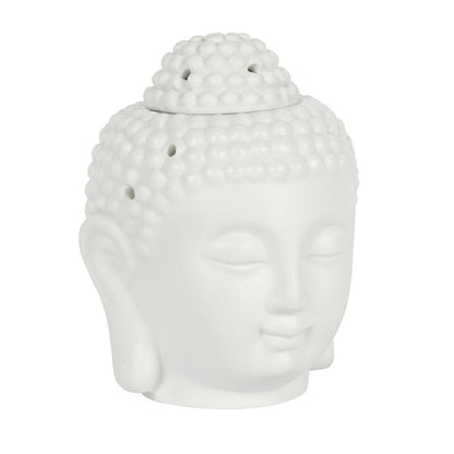 White Buddha Head Ceramic Oil Burner