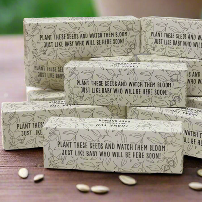Yellow Sunflower Seed Favours Baby Shower Thank You Gifts - 10 Boxes